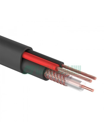 Кабель<br /> КВК-П-2 +2x0,50 мм² (Cu/Cu) черный (бухта 200 м) PROconnect (01-4214)