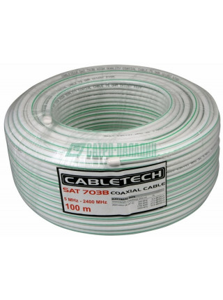 Кабель<br /> Кабель SAT 703 B, CCS/Al/Al, (75%), 75 Ом, белый 100м PROconnect (01-2431-2)